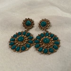 𝅺VINTAGE STATEMENT ENAMEL FLORAL STYLE EARRINGS